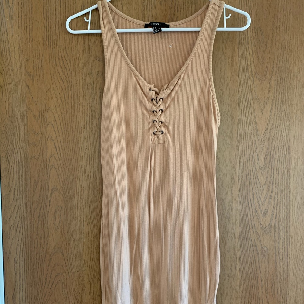 Tan bodycon dress